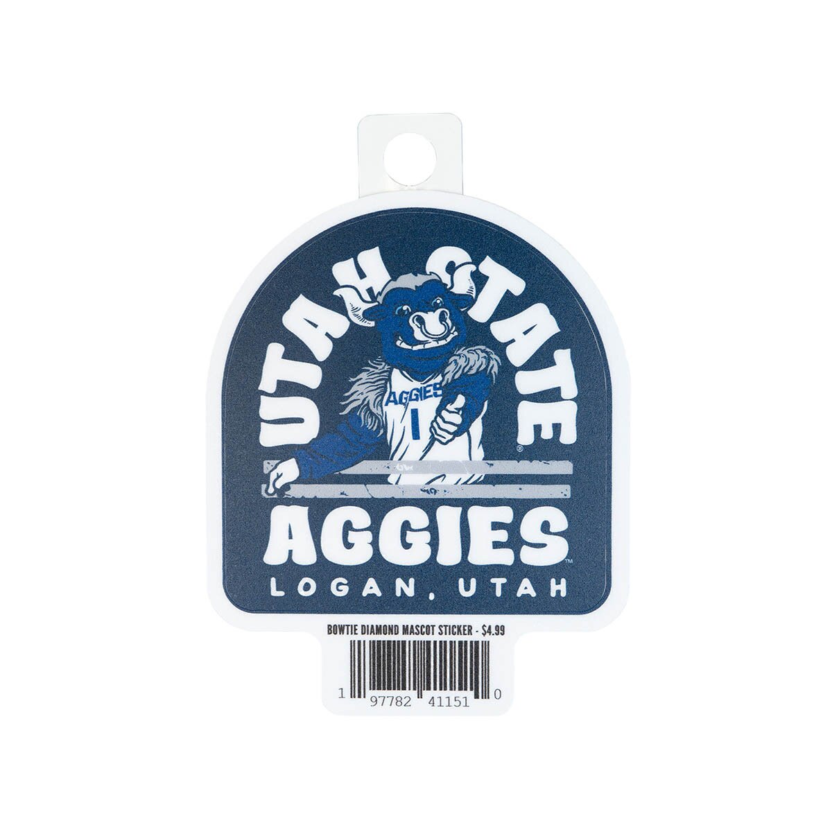 Utah State Aggies Big Blue Retro Sticker - 2 In.